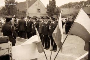 Uroczystość oddana remizy strażackiej w 1978 r. 