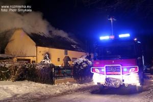 Pożar domu - Jędrynie (gmina Strzelce Opolskie)